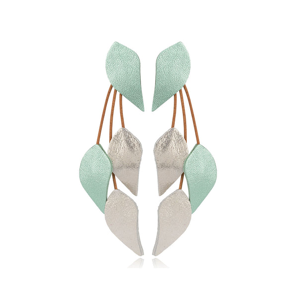 Leather Leaf Earrings 7pm
