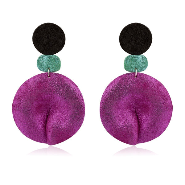 Leather Twister Earrings 7pm