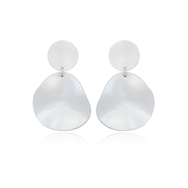 Leather Fluid Waves Earrings 7pm