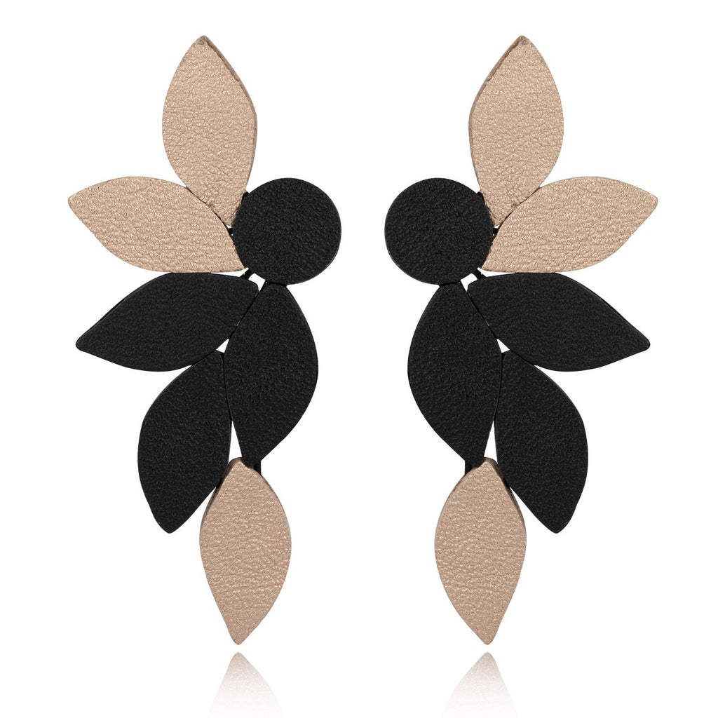 Leather Angel Wings Sculpted Earrings 7pm