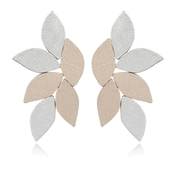 Leather Wings Sculpted Earrings 7pm