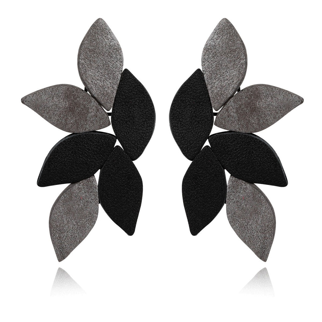 Leather Wings Sculpted Earrings 7pm