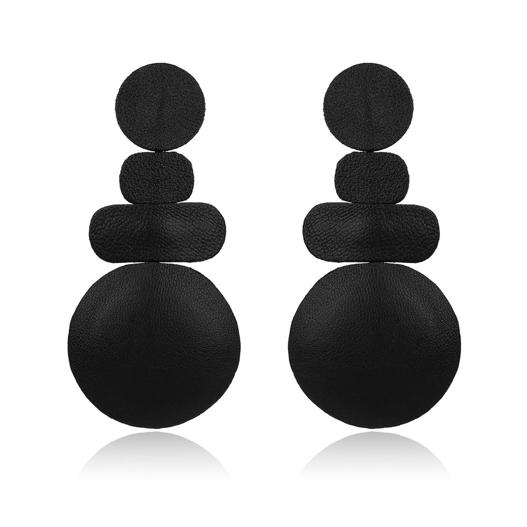 Leather Contour Earrings 7pm