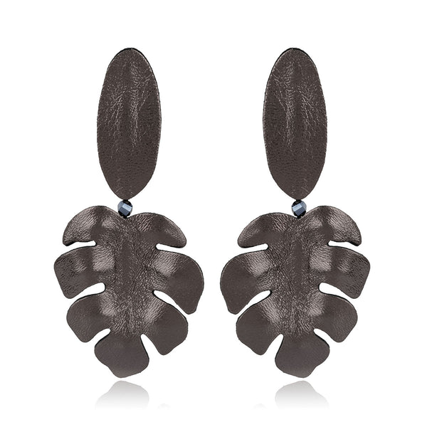 380 Leather Monstera Drop Earrings 7pm-b2b-8