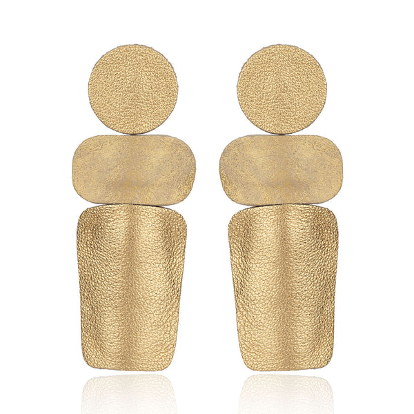 Leather Cycladic Figure Earrings 7pm