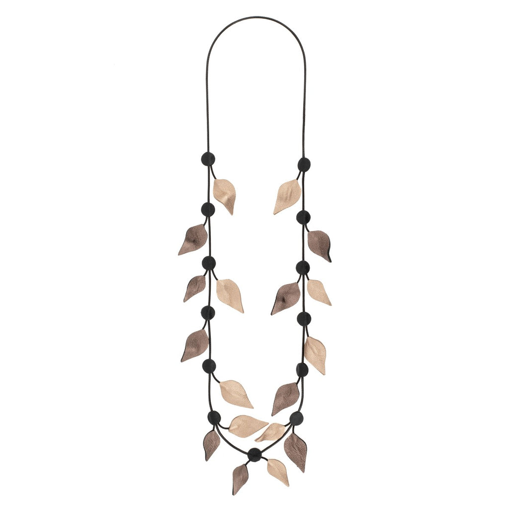 Leaves Leather Necklace 7pm