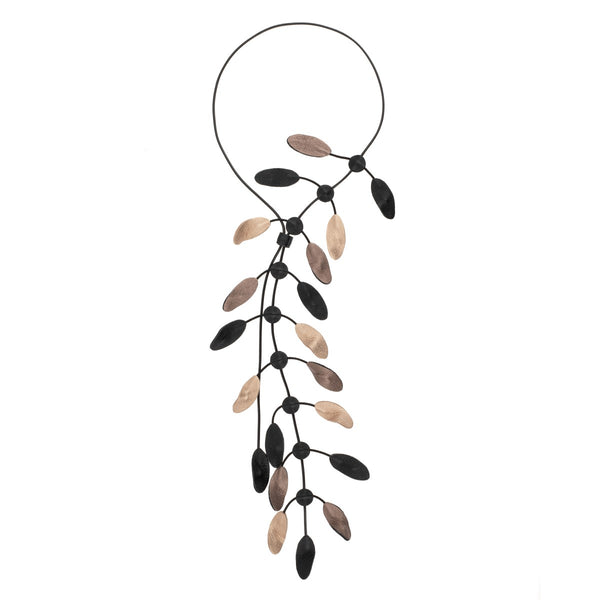 Leaf Cascade 7pm Leather Necklace