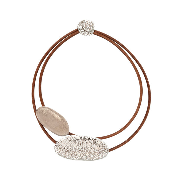 Pebbles Leather Necklace 7pm
