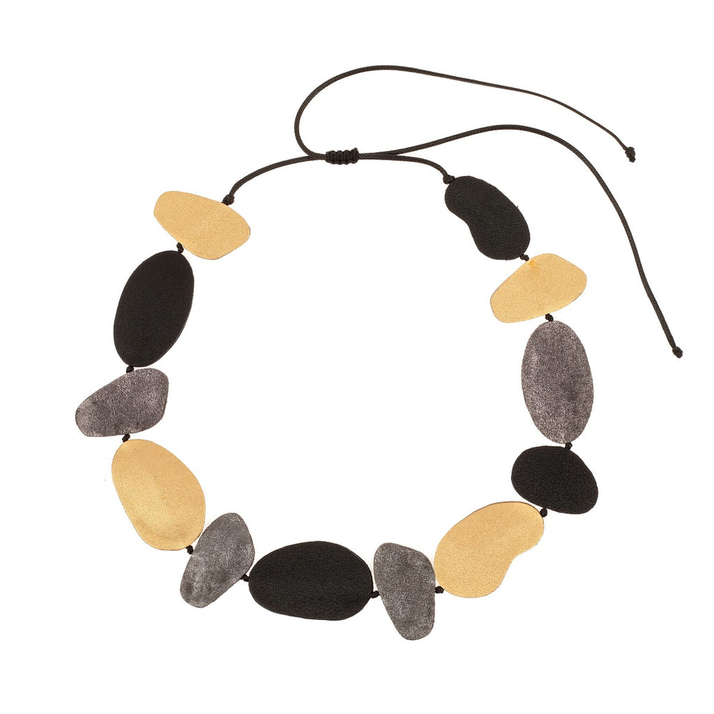 Pebbles Leather Necklace 7pm