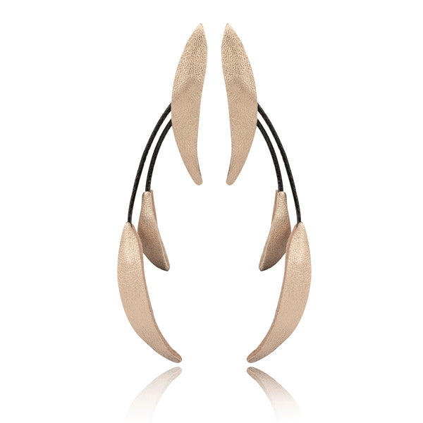 Leather Olive Leaf Earrings