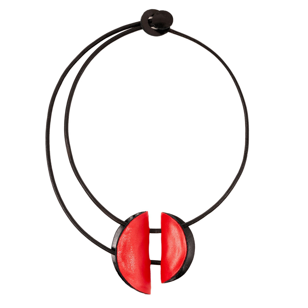 Circles Leather Necklace