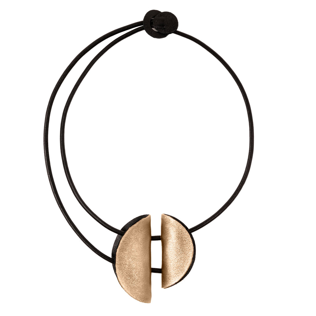 Circles Leather Necklace