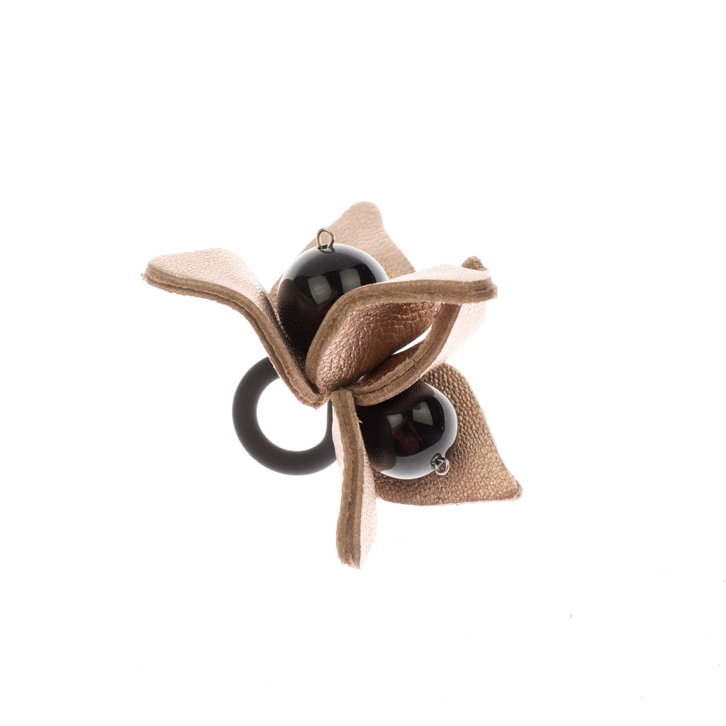 Flowers Leather Ring
