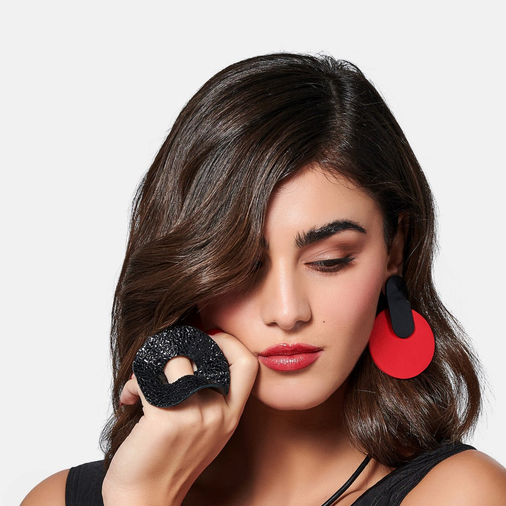 Circles Leather Ring 7pm